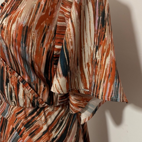 Soft Surroundings Dress Size Medium Flutter Sleeve. Asymmetric hemline. Feminine - Picture 6 of 9